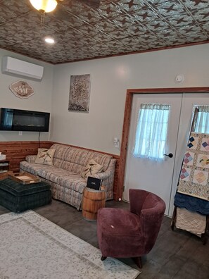 TV, fireplace - New tiny home in an incredible private setting among all nature has to offer. (Kirksville)