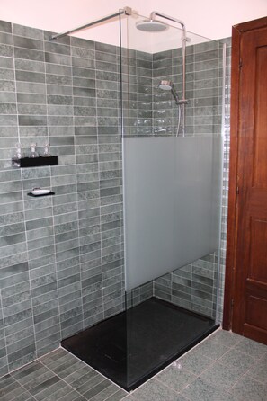 Dusche, Haartrockner, Bidet, Handtücher