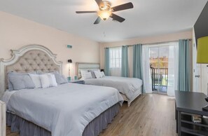 2 室のベッドルーム、アイロン / アイロン台、WiFi、ベッドシーツ