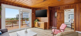 Experience ocean views at B'More Chill, a spacious 5-bedroom home in Oak Island.
