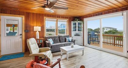 Experience ocean views at B'More Chill, a spacious 5-bedroom home in Oak Island.