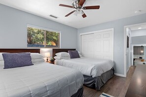 3 bedrooms, iron/ironing board, travel cot, WiFi