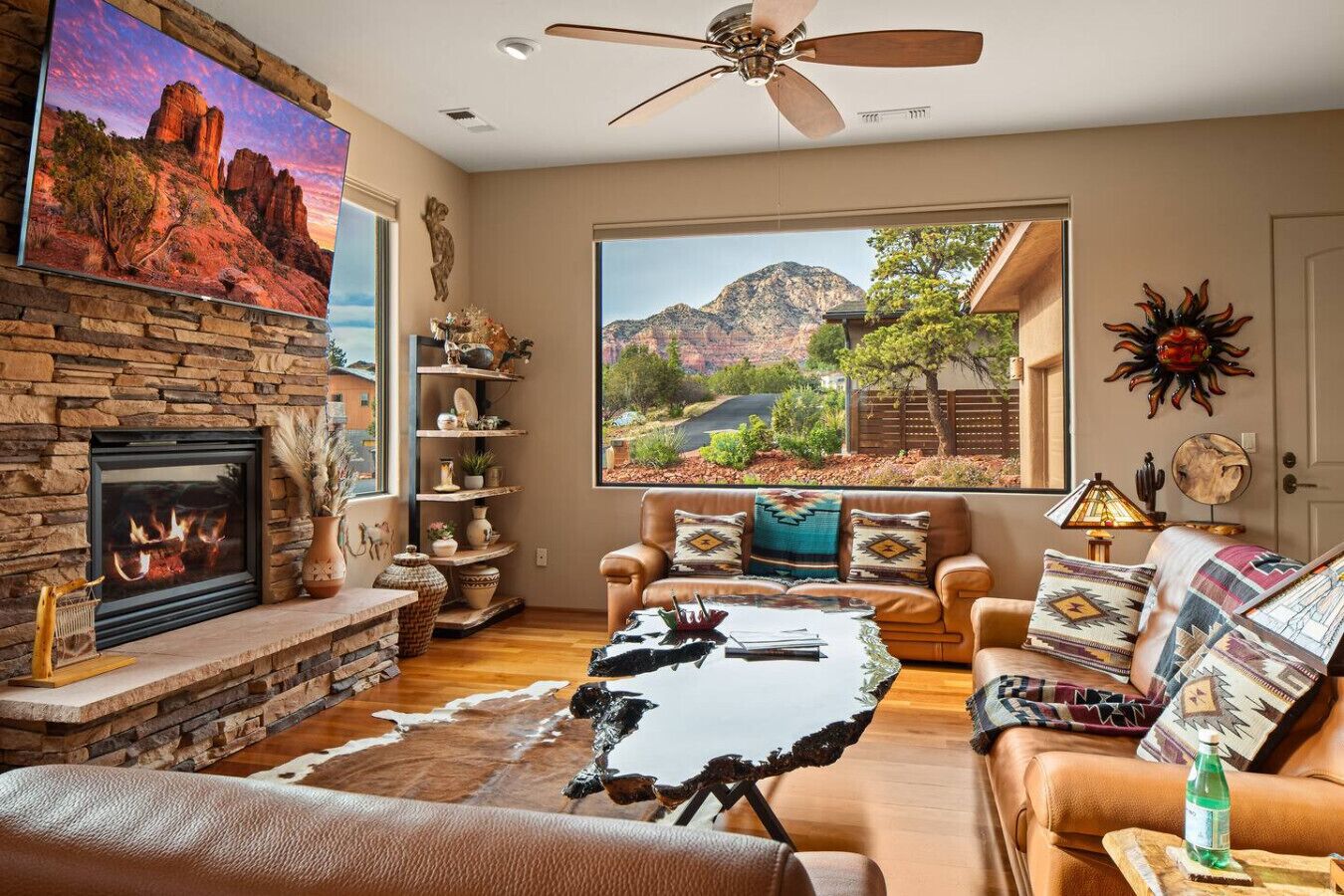 TV, fireplace, video games, table tennis