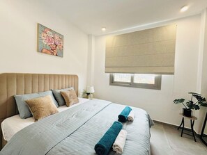 2 bedrooms, iron/ironing board, WiFi, bed sheets