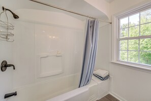 Hair dryer, towels