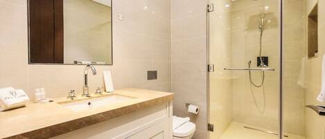 Free toiletries, hair dryer, slippers, towels