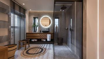 Shower, hair dryer