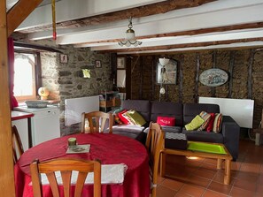 Kamin, DVD-Player, Bücher, Videothek