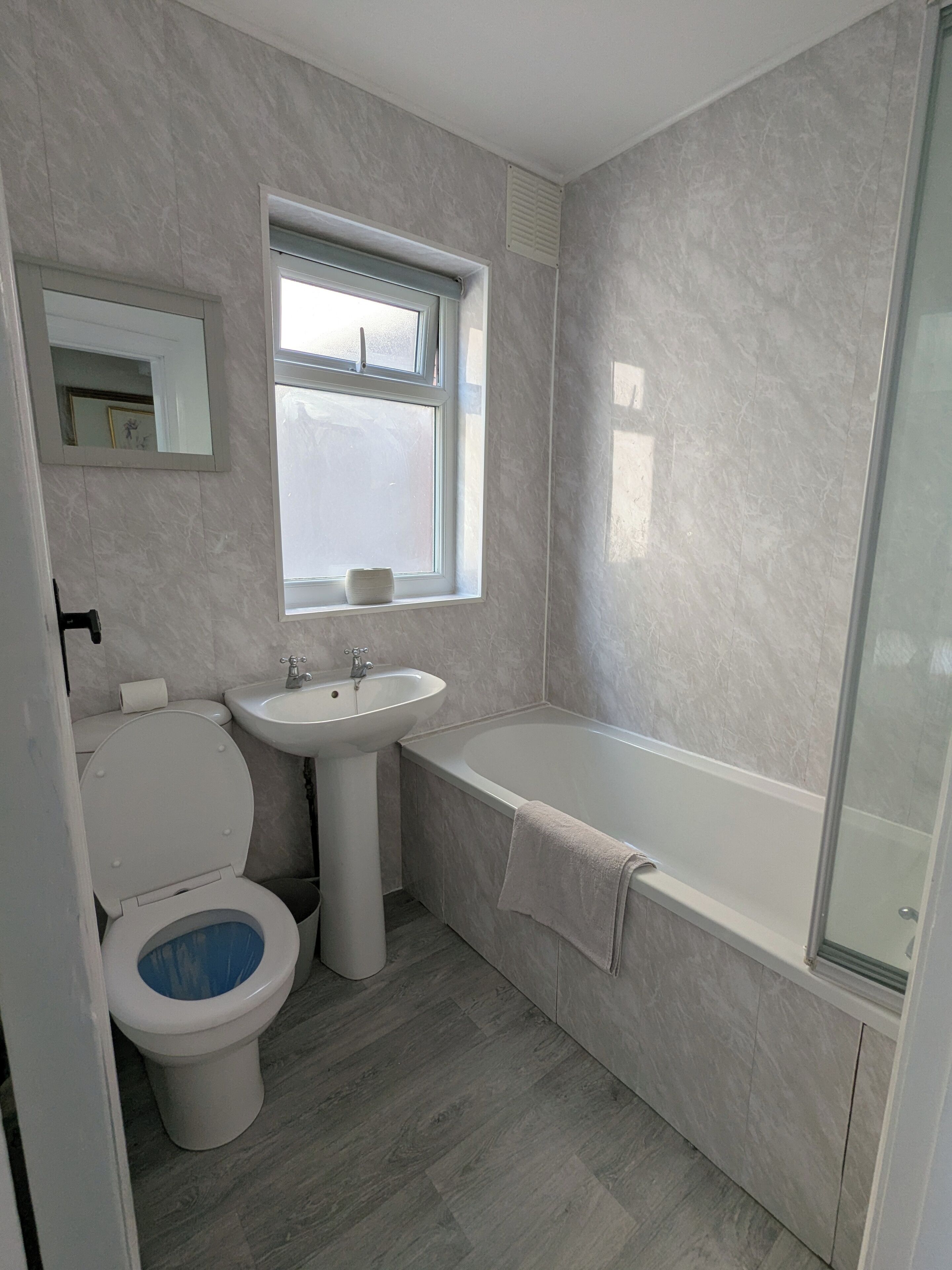 Towels, soap, toilet paper