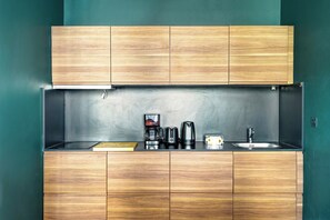 City-lejlighed - 1 dobbeltseng med sovesofa - ikke-ryger - byudsigt | Privat køkken | Espressomaskine, kaffe-/temaskine, elkedel, brødrister