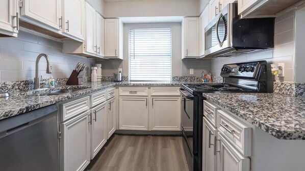 Fridge, dining tables