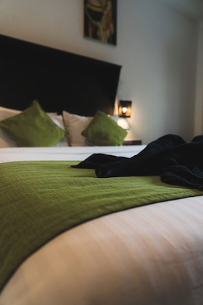 Deluxe Double Room, Balcony, Pool View | In-room safe, free WiFi, bed sheets