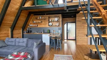 高級單棟小屋, 海景 | 客廳 | 平面電視