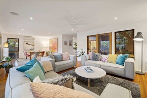 Télévision, cheminée, jeux vidéo, lecteur de DVD