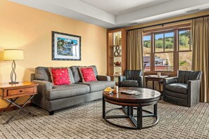 TV, fireplace, offices