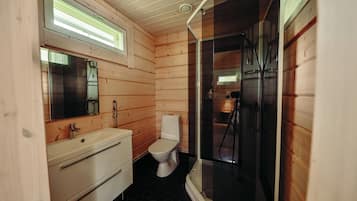 Hair dryer, bidet, towels, soap