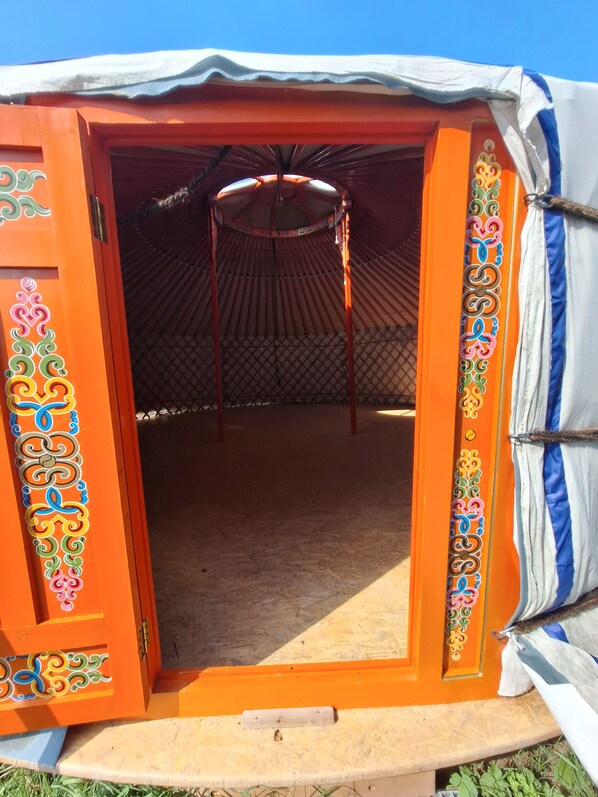 Exterior detail - Micro adventure yurt (Heimbach)