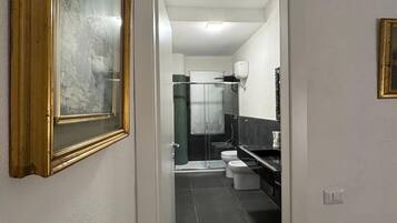 Dusche, Haartrockner, Bidet, HandtĂŒcher