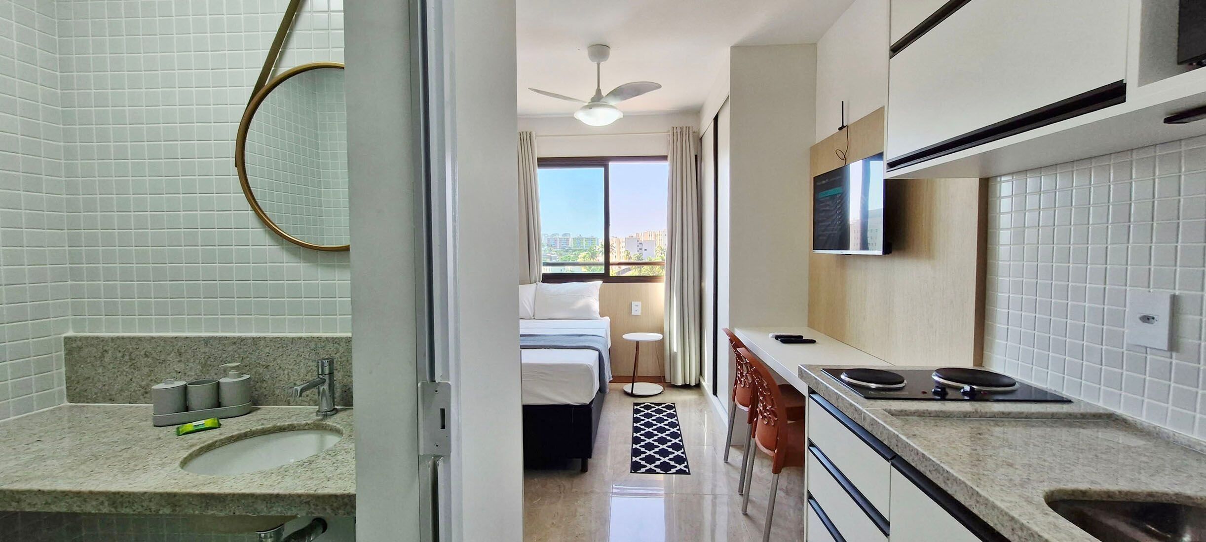 Apartamento básico | Wi-Fi de cortesia, roupa de cama