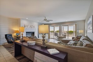 TV, fireplace, DVD player