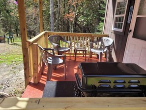 Terrace/patio - Charming one room cabin with direct ATV and Snowmobile trail access (Stewartstown)