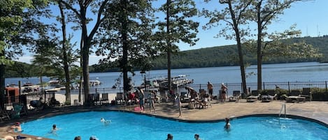 Outdoor pool, a heated pool