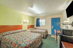Room, 2 Queen Beds, Non Smoking | Iron/ironing board, free WiFi, bed sheets
