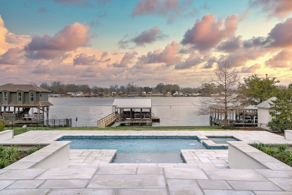 A heated pool