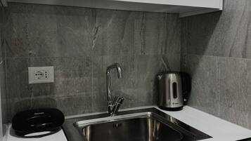 Fridge, dishwasher, electric kettle