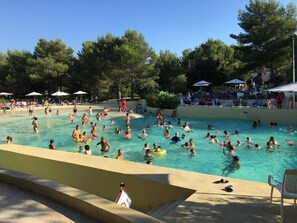 A heated pool
