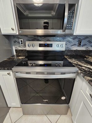 Microwave, oven, stovetop, dishwasher