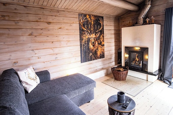 Smart TV, fireplace