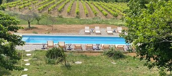 Ma Nine cocooning renovated house on very large plot facing vineyards