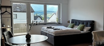 "Small feel-good oasis with a fantastic lake view - freshly renovated on the Diemelsee"