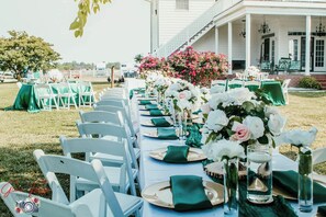 Outdoor banquet area - Parkton Place, a destination with 7 bedrooms/8 beds and event space. (Parkton)