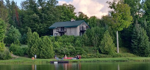 Private lake escape with nature, comfort, fun, and firepit nights.