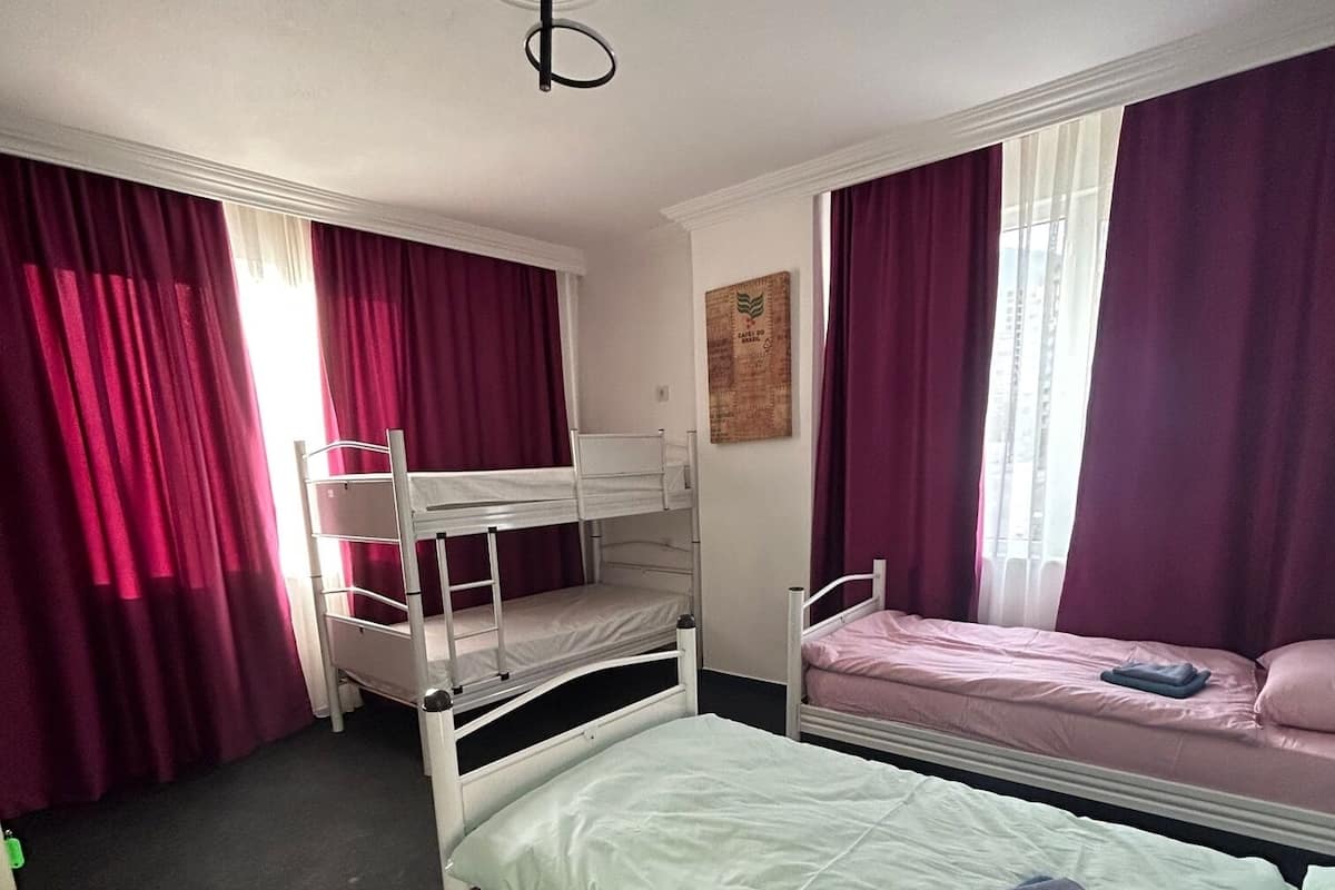 Dormitorio compartido básico, dormitorio mixto, vistas a la ciudad | Ropa de cama de alta calidad, wifi gratis, ropa de cama