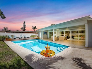 A heated pool