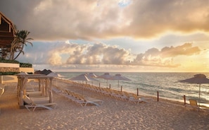 Sun loungers, beach towels