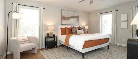 3 bedrooms, desk, iron/ironing board, free WiFi
