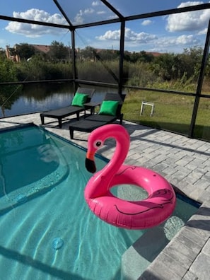 A heated pool