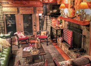 TV connectée, cheminée