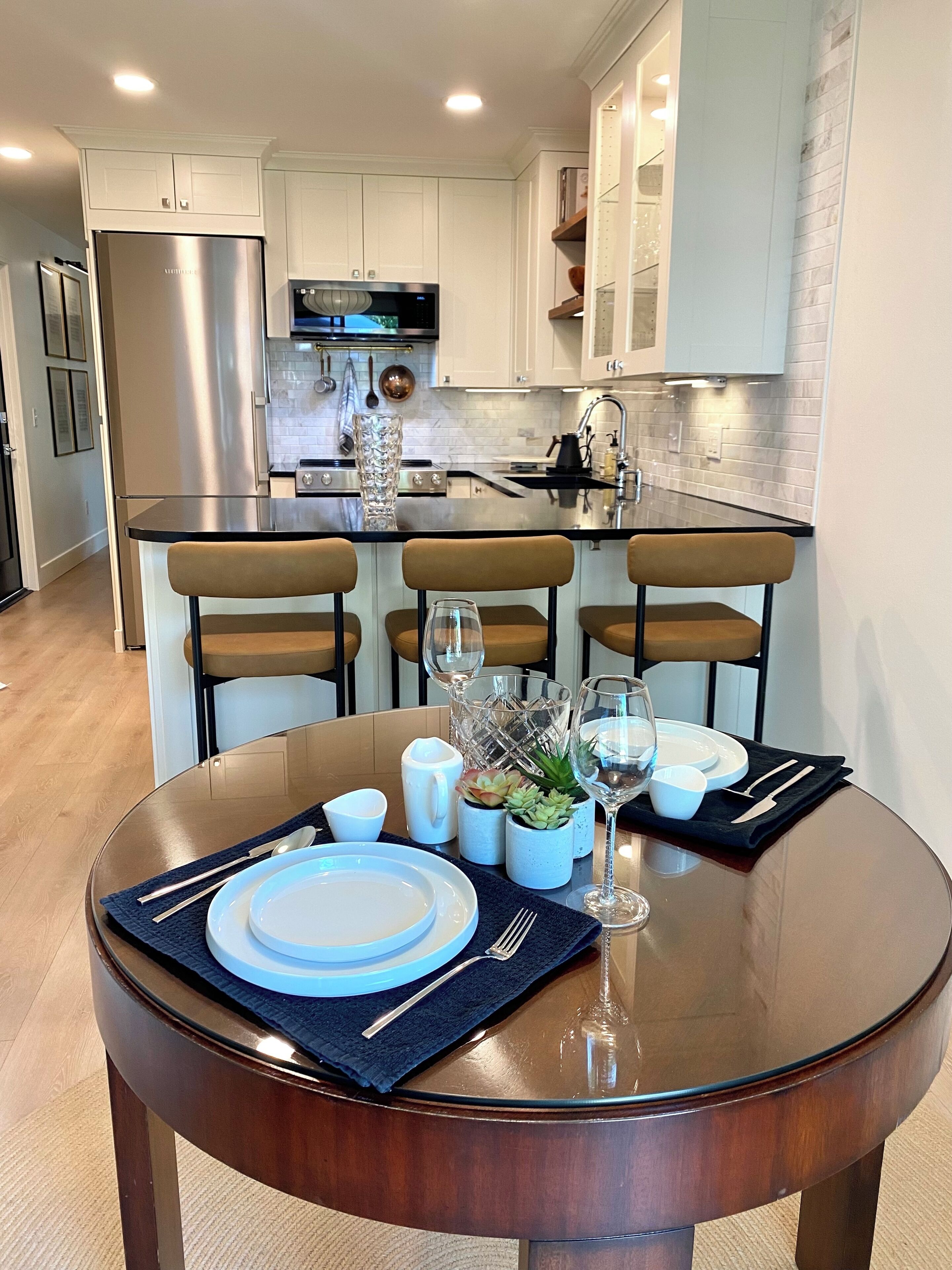 Microwave, oven, stovetop, dishwasher