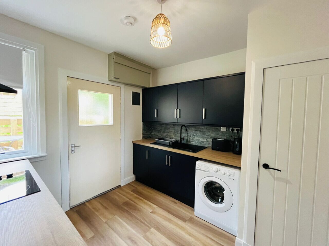 Fridge, microwave, oven, toaster