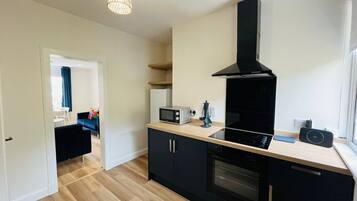 Fridge, microwave, oven, toaster