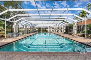 Outdoor pool, a heated pool