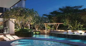 Outdoor pool, a heated pool
