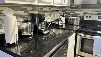 Microwave, oven, stovetop, dishwasher