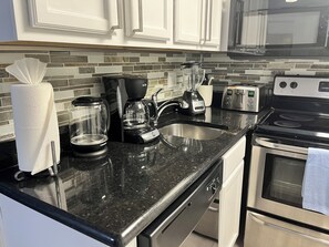 Microwave, oven, stovetop, dishwasher