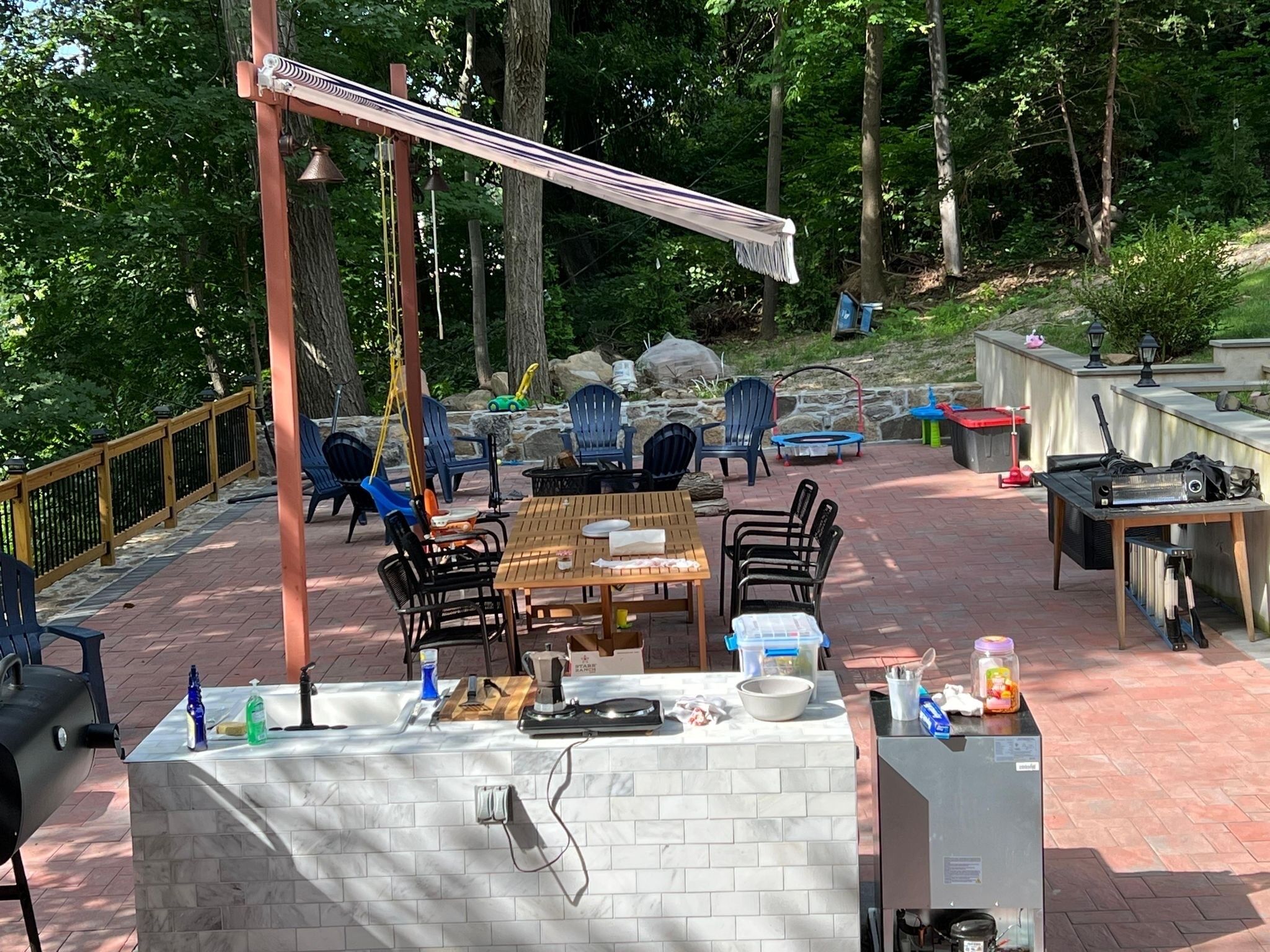 屋外ダイニングエリア